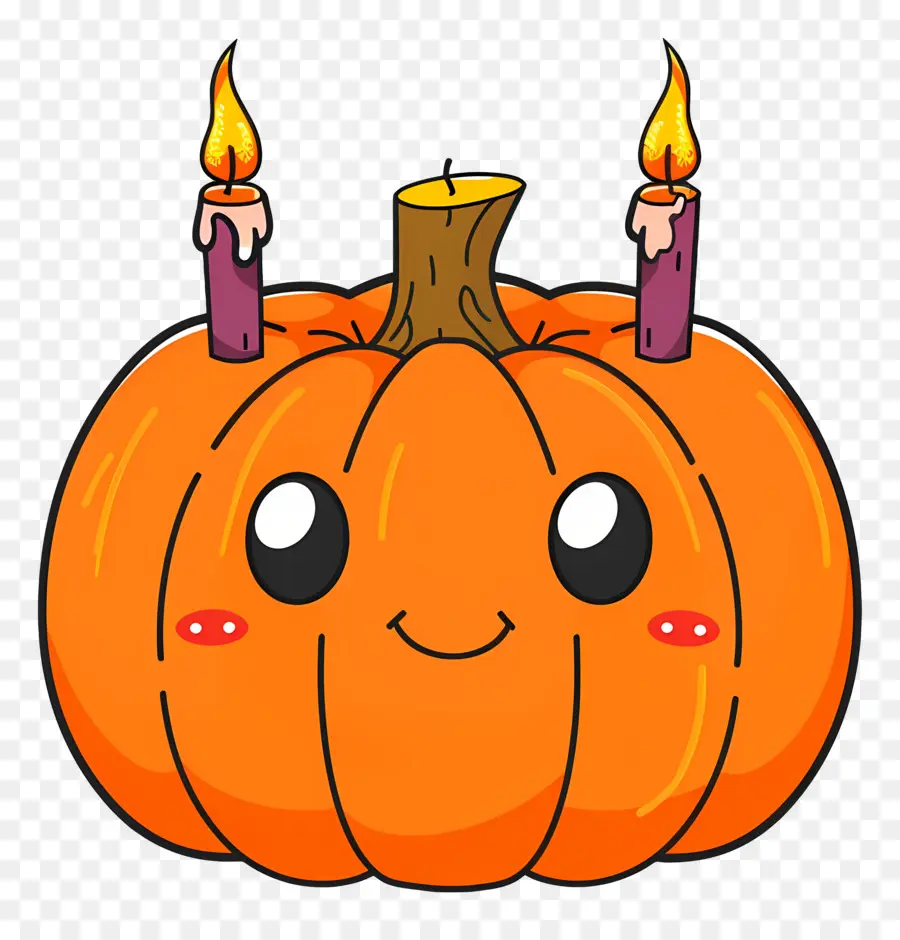 Velas De Halloween，Abóbora PNG