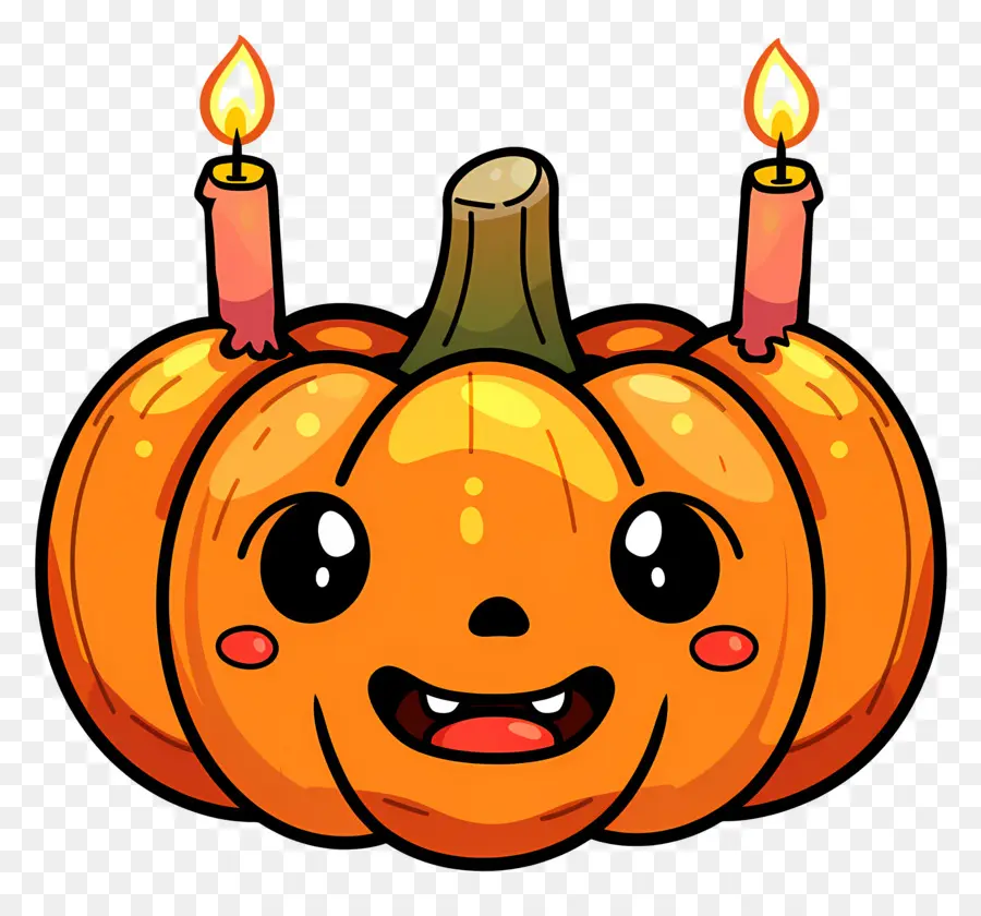 Velas De Halloween，Abóbora PNG