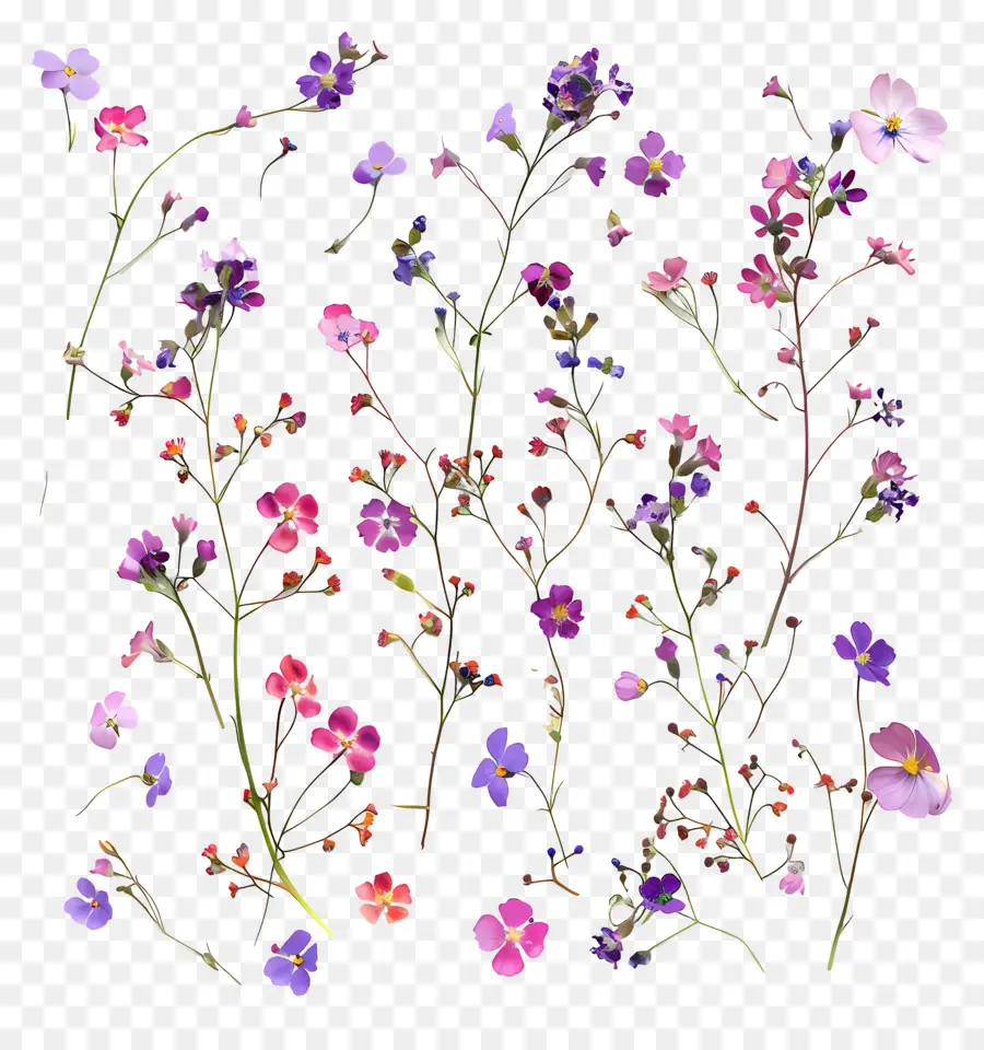 Fundo De Flor，Flores Coloridas PNG