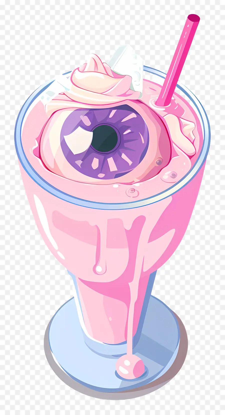 Bebida De Halloween，Smoothie De Globo Ocular Rosa PNG