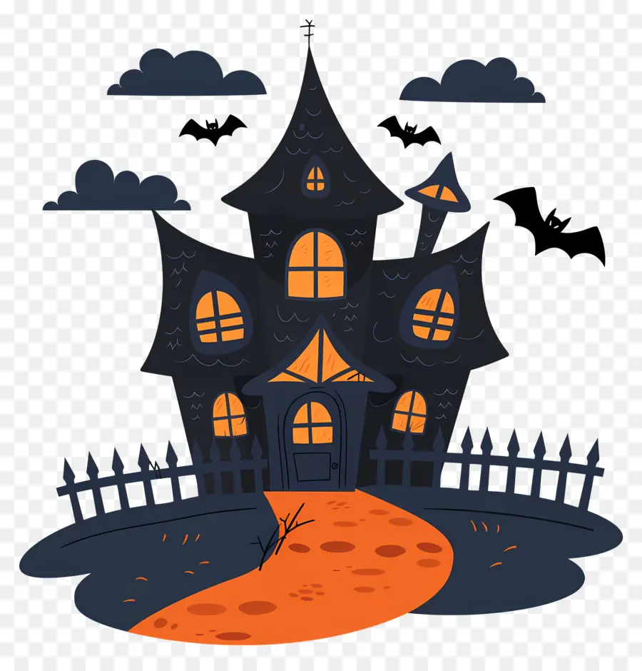 Casa De Halloween，Casa Assombrada Escura PNG