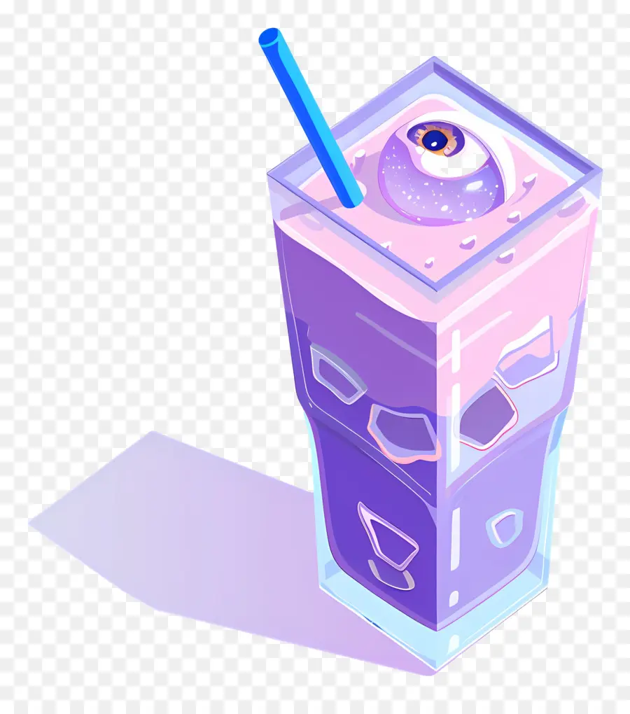 Bebida De Halloween，Milkshake De Globo Ocular Violeta PNG