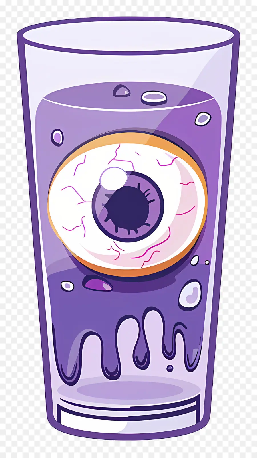 Bebida De Halloween，Bebida De Globo Ocular Roxo PNG