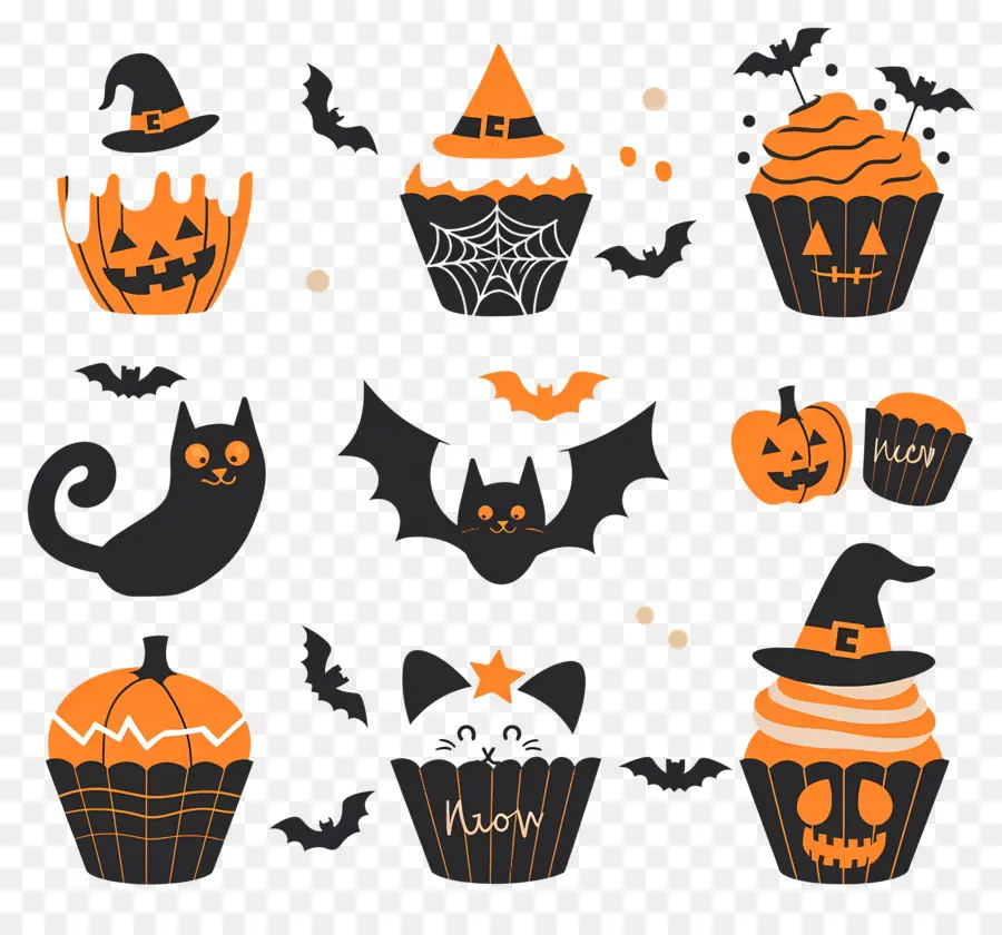 Bolinhos De Halloween，Gato PNG