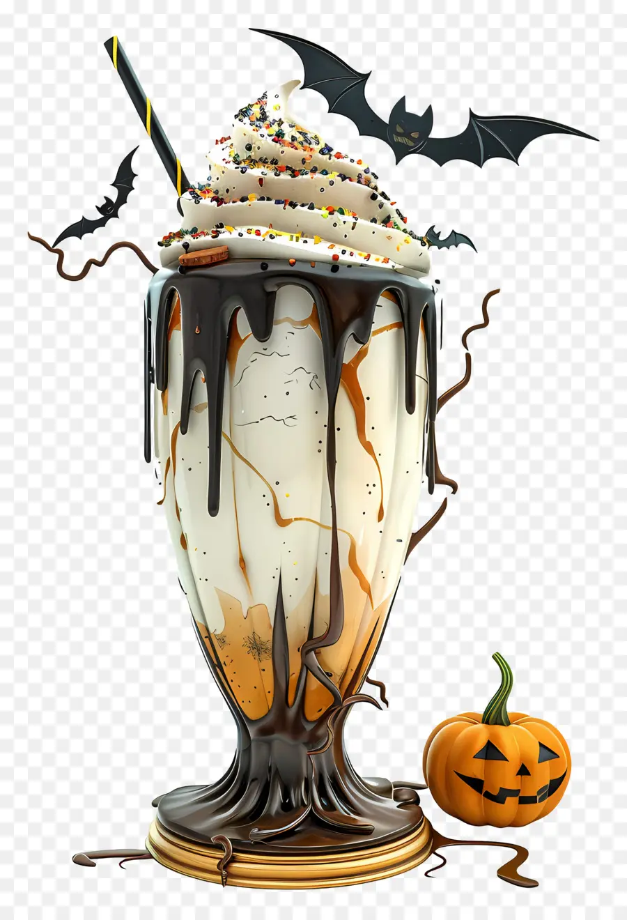 Batido De Halloween，Milk Shake De Abóbora PNG