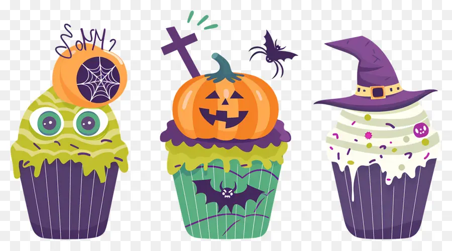 Bolinhos De Halloween，Aranha PNG