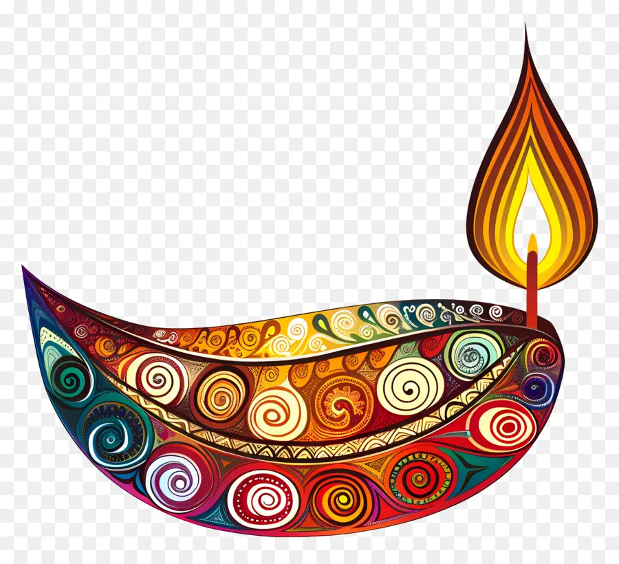 Diwali Diya，Espiral Diya PNG