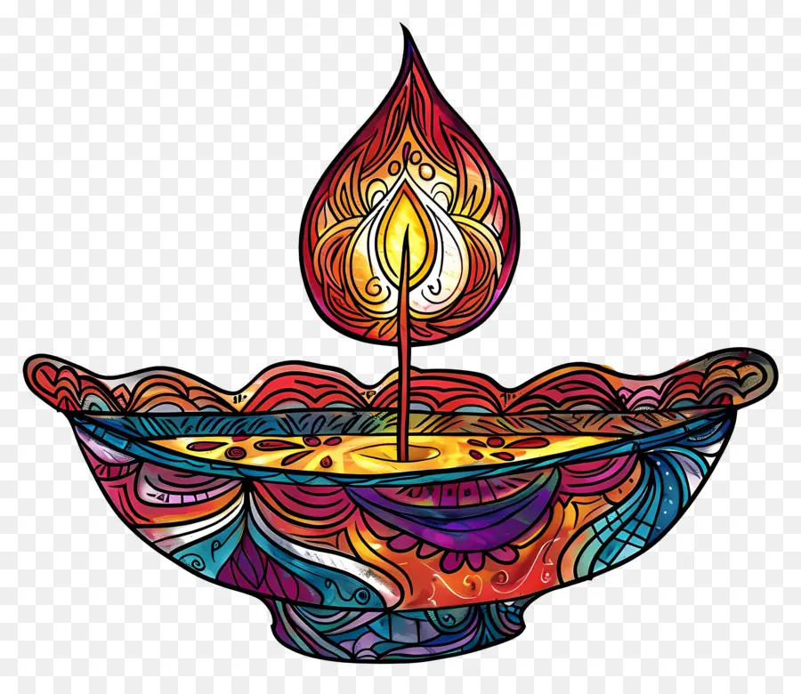 Diwali Diya，Diya Artística PNG