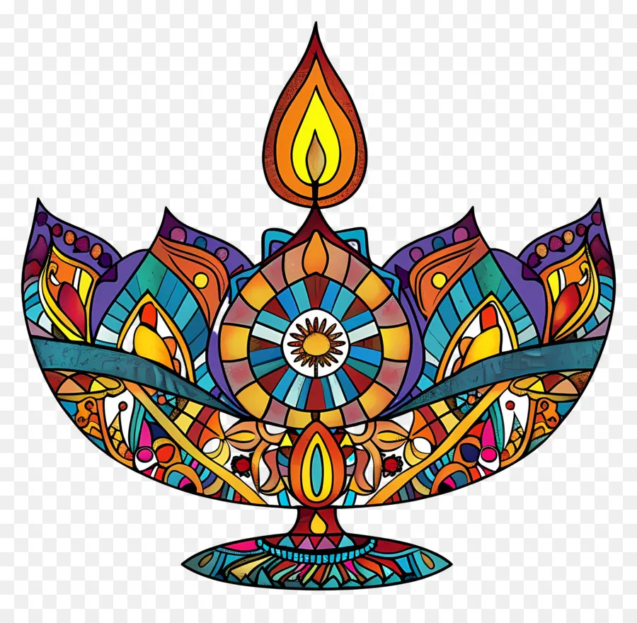 Diwali Diya，Diya Intrincado PNG