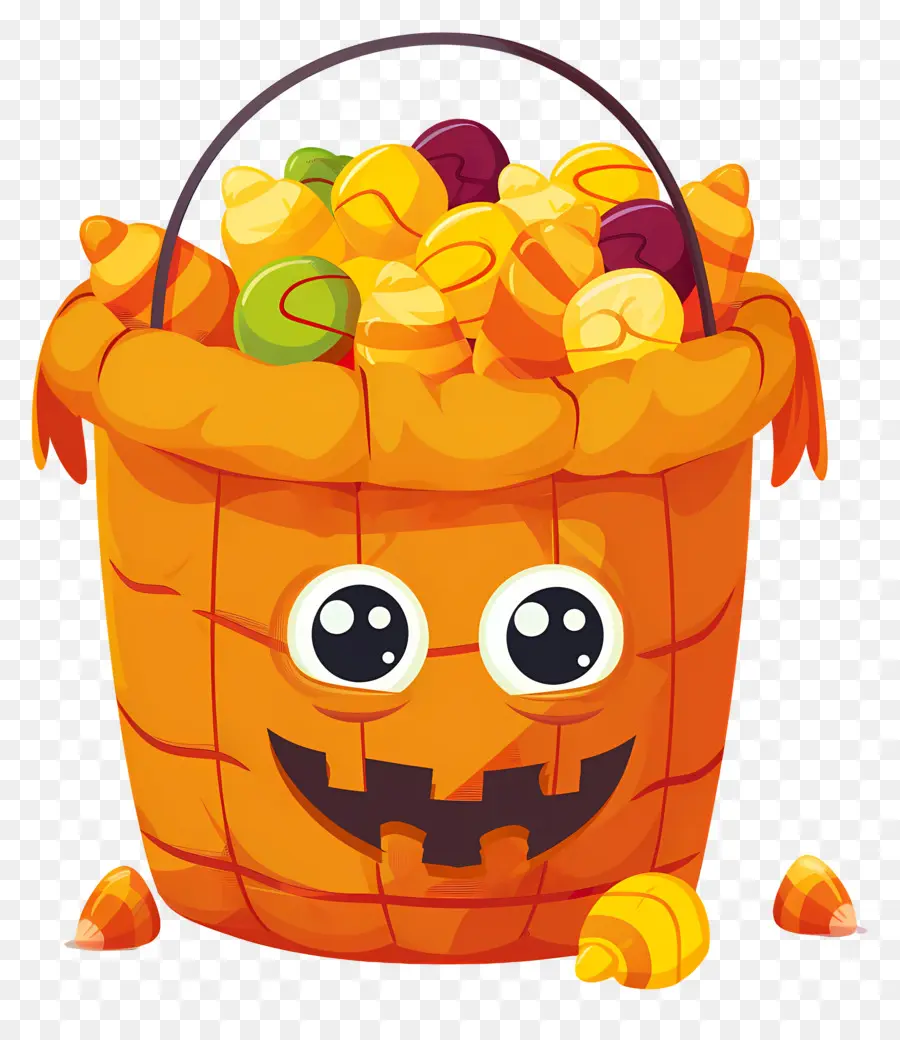 Cesta De Halloween，Balde De Abóbora PNG