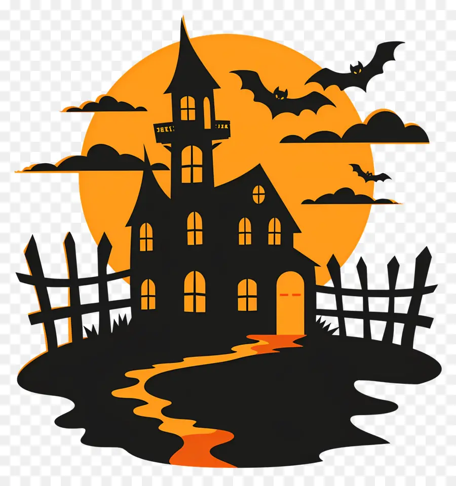 Casa De Halloween，Casa Assombrada PNG