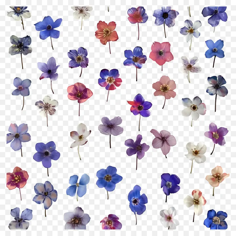 Fundo De Flor，Flores Coloridas PNG