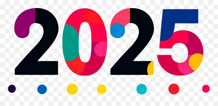 Logotipo 2025，2025 Círculos Coloridos PNG