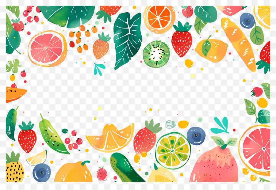 Fundo Alimentar，Quadro De Frutas PNG