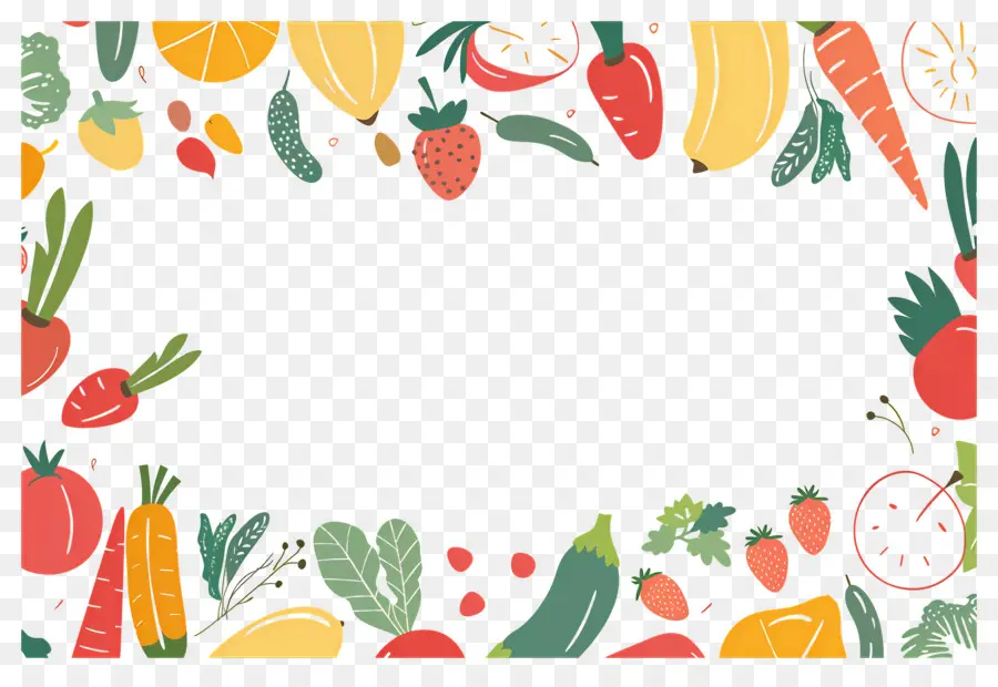 Fundo Alimentar，Doodles De Vegetais PNG