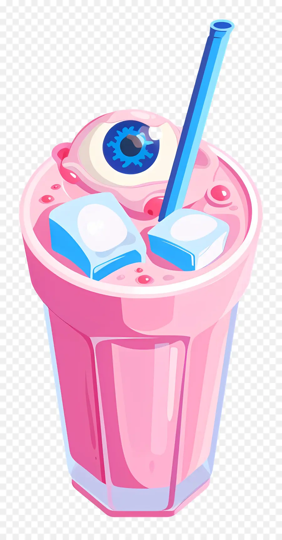 Bebida De Halloween，Smoothie De Globo Ocular Rosa PNG