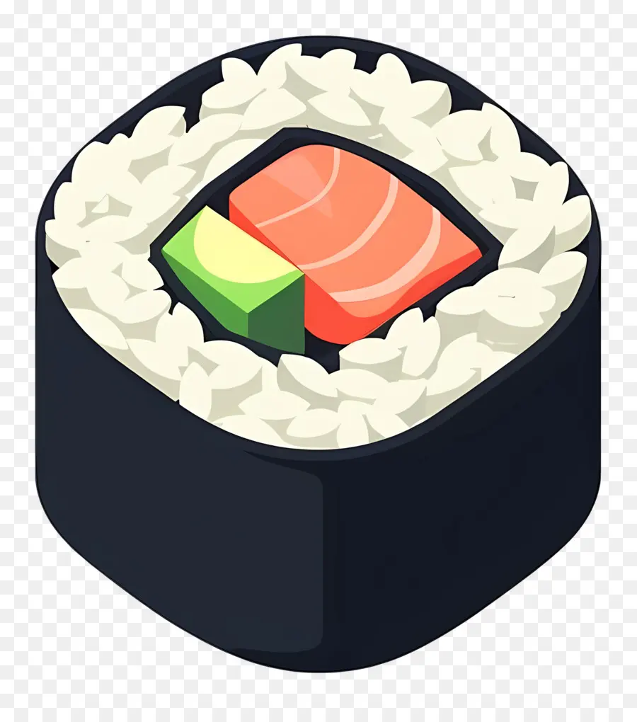 Rolinho De Sushi，Pedaço De Sushi PNG