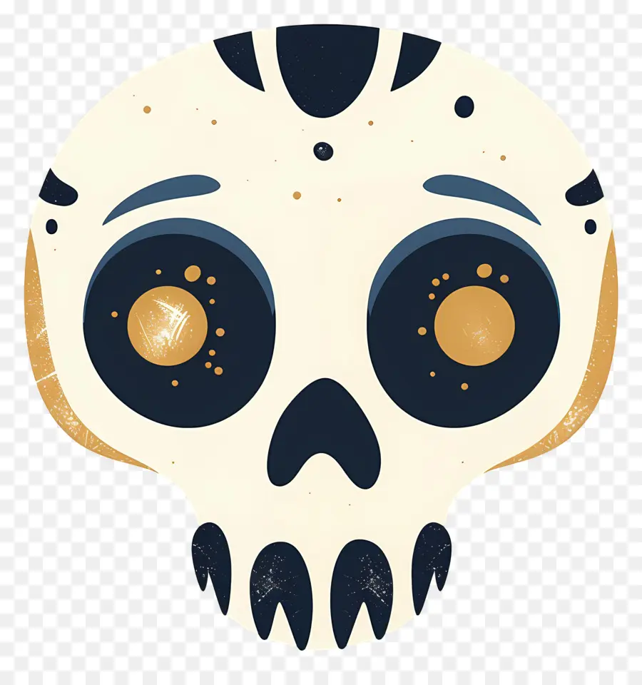 Caveira De Halloween，Caveira Creme PNG