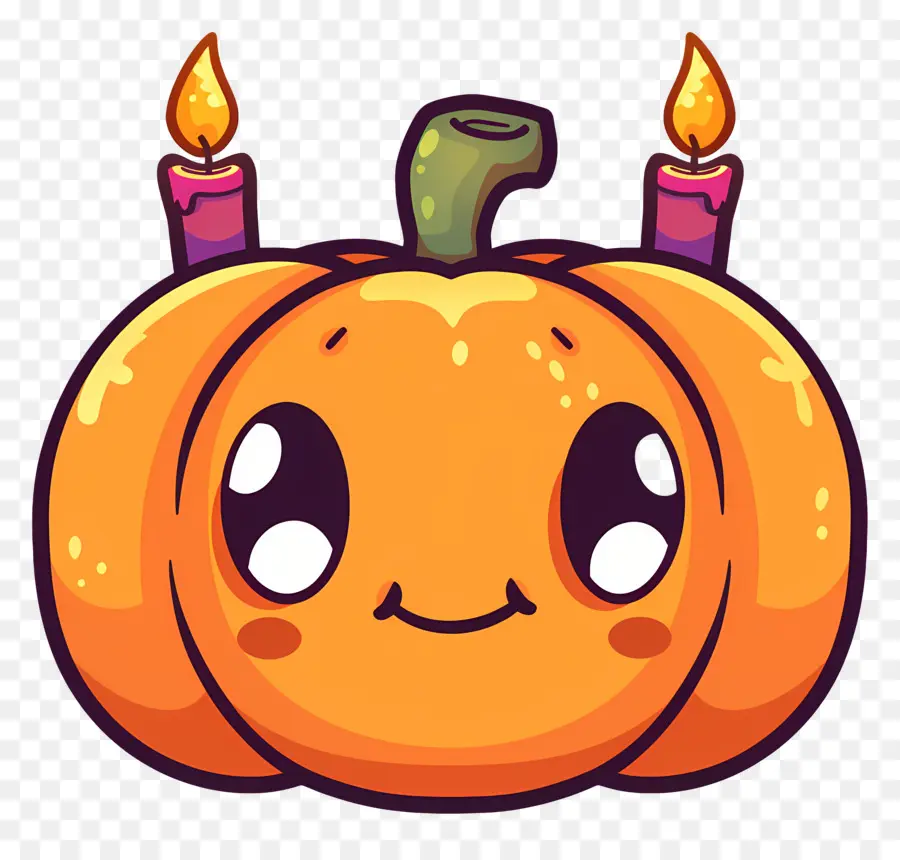 Velas De Halloween，Abóbora PNG