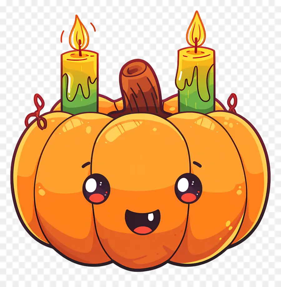 Velas De Halloween，Abóbora PNG