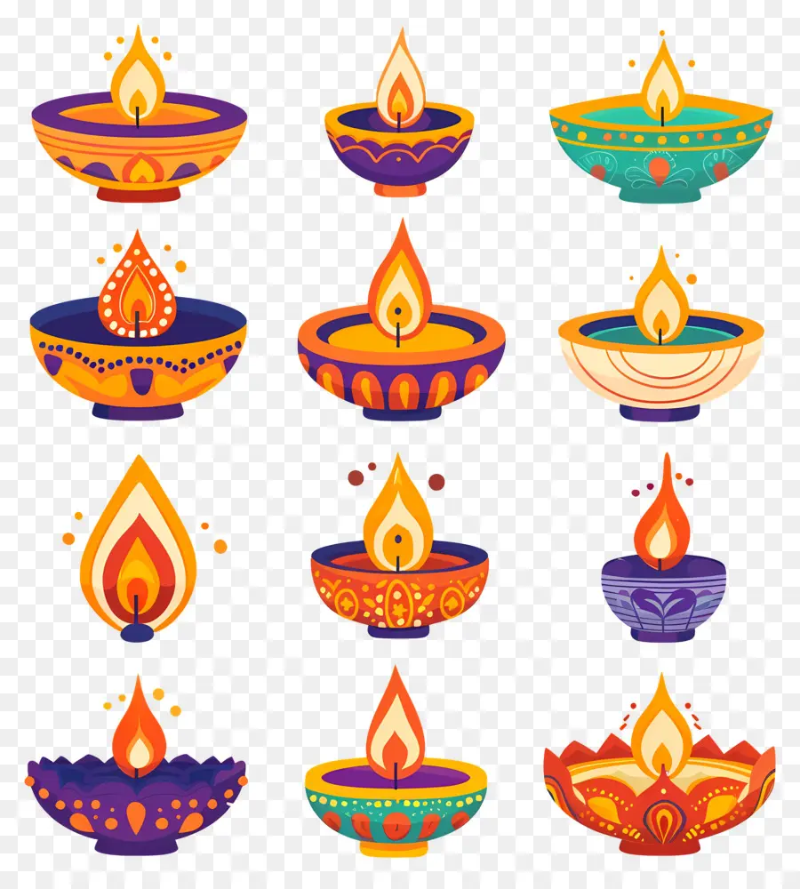 Vela Diwali，Diy Decorativo PNG