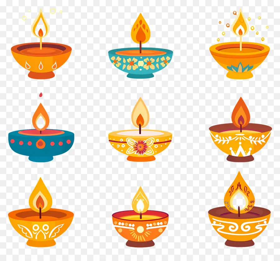 Vela Diwali，Pastel Diya PNG