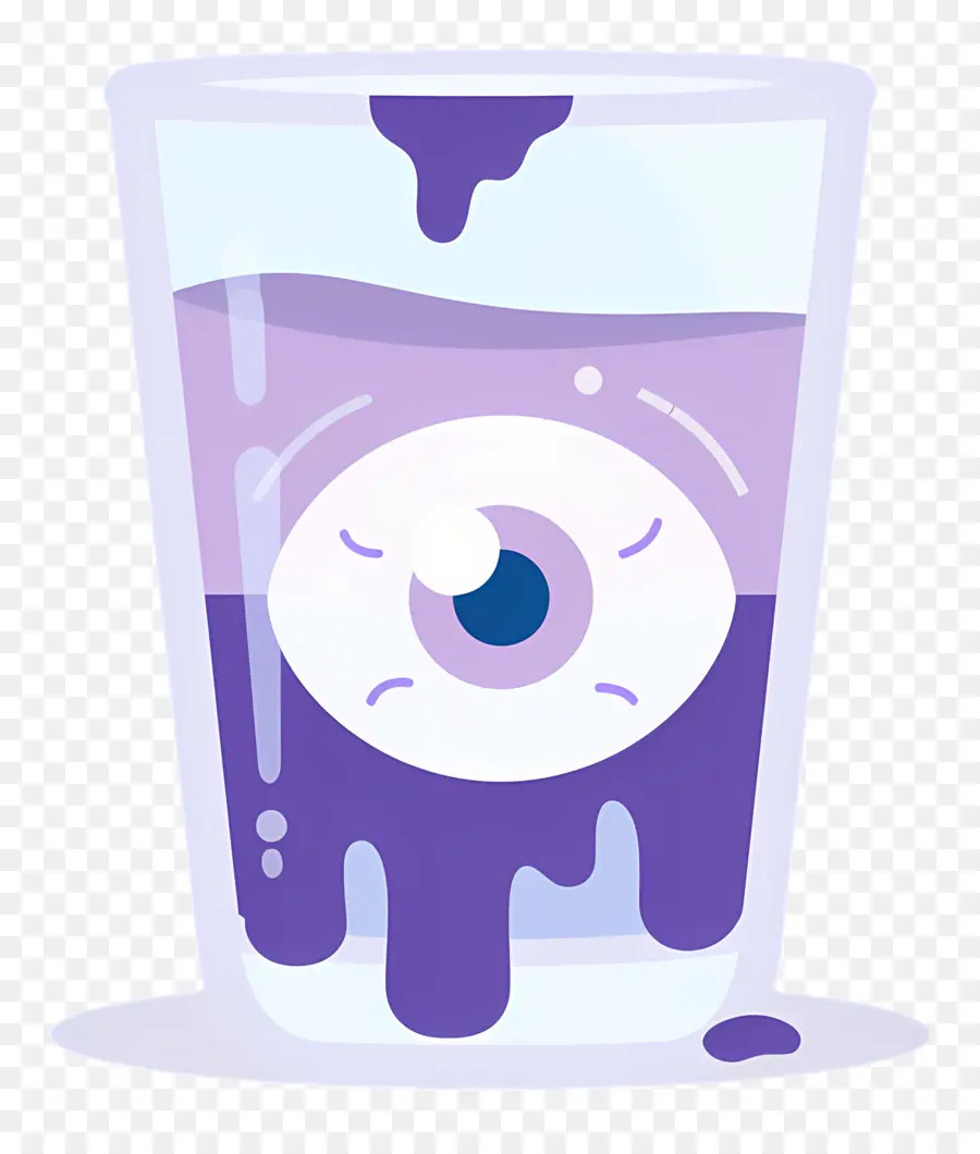 Bebida De Halloween，Bebida De Globo Ocular Roxo PNG