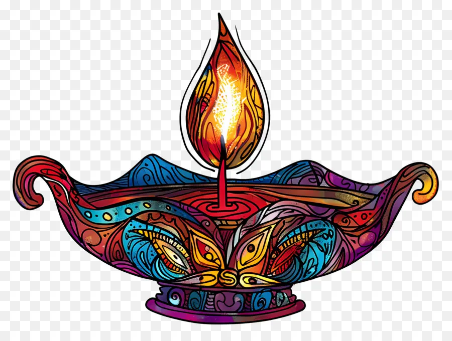 Diwali Diya，Diya Artística PNG