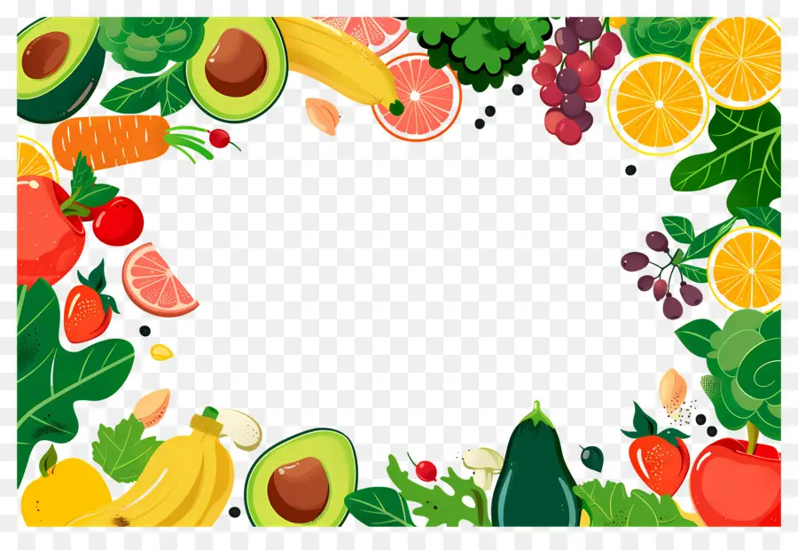 Fundo Alimentar，Quadro De Frutas PNG