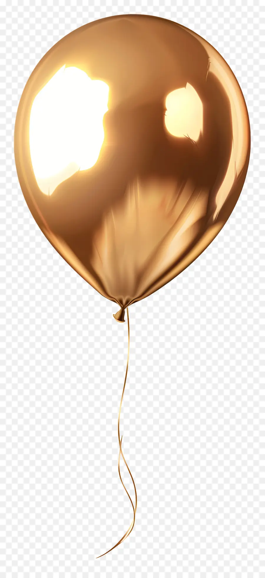 Balão Único，Balão Dourado PNG