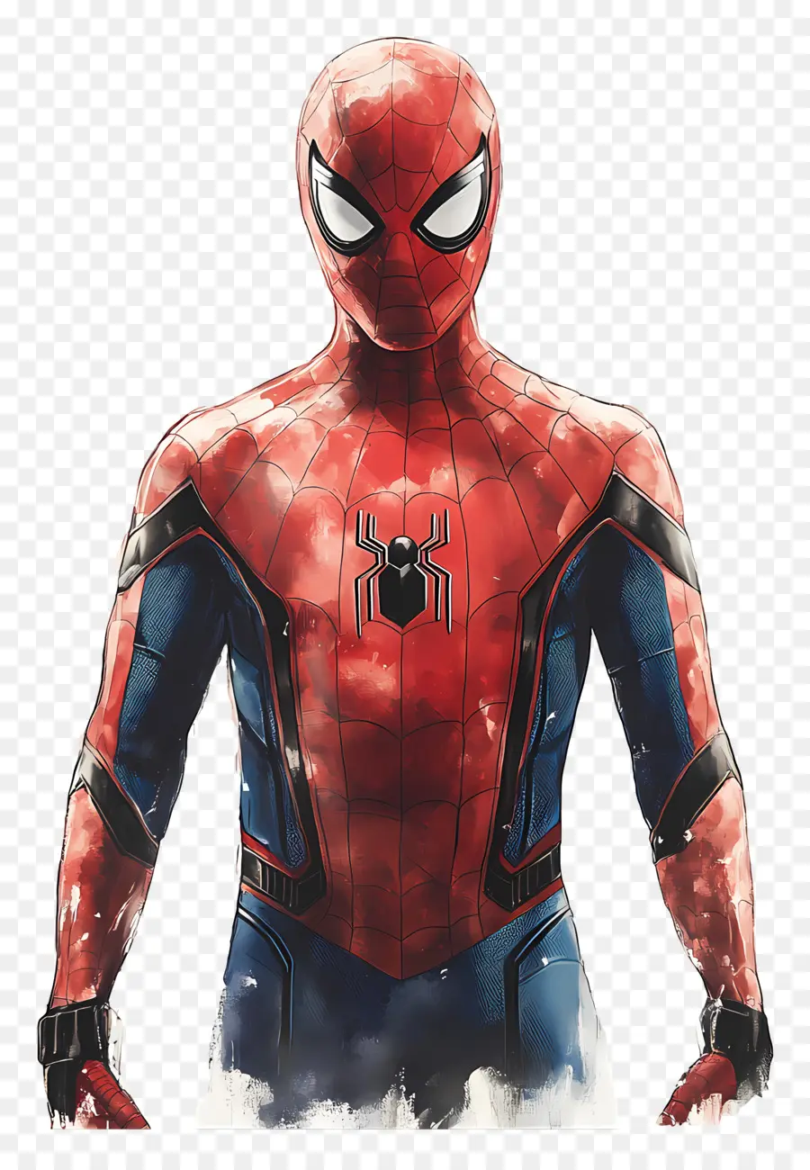 Homem Aranha Em Pé，Homem Aranha Em Terno Vermelho E Azul PNG