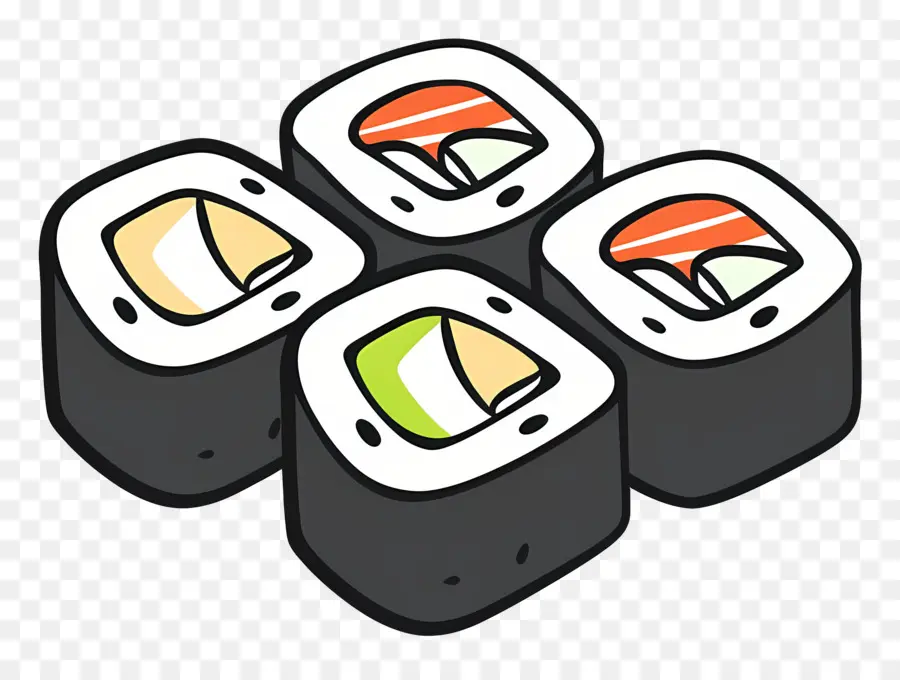 Sushi Fofo，Rolinhos De Sushi PNG