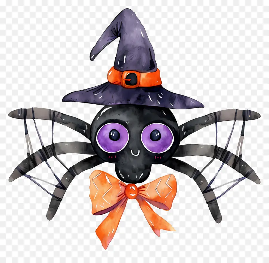 Aranha De Halloween，Aranha Com Chapéu PNG