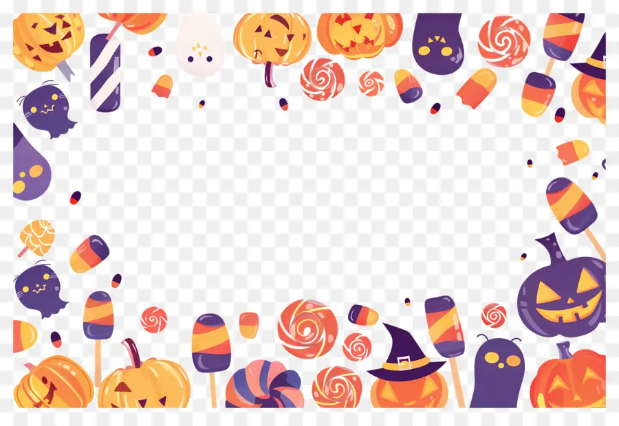 Fundo De Halloween，Fronteira De Halloween PNG