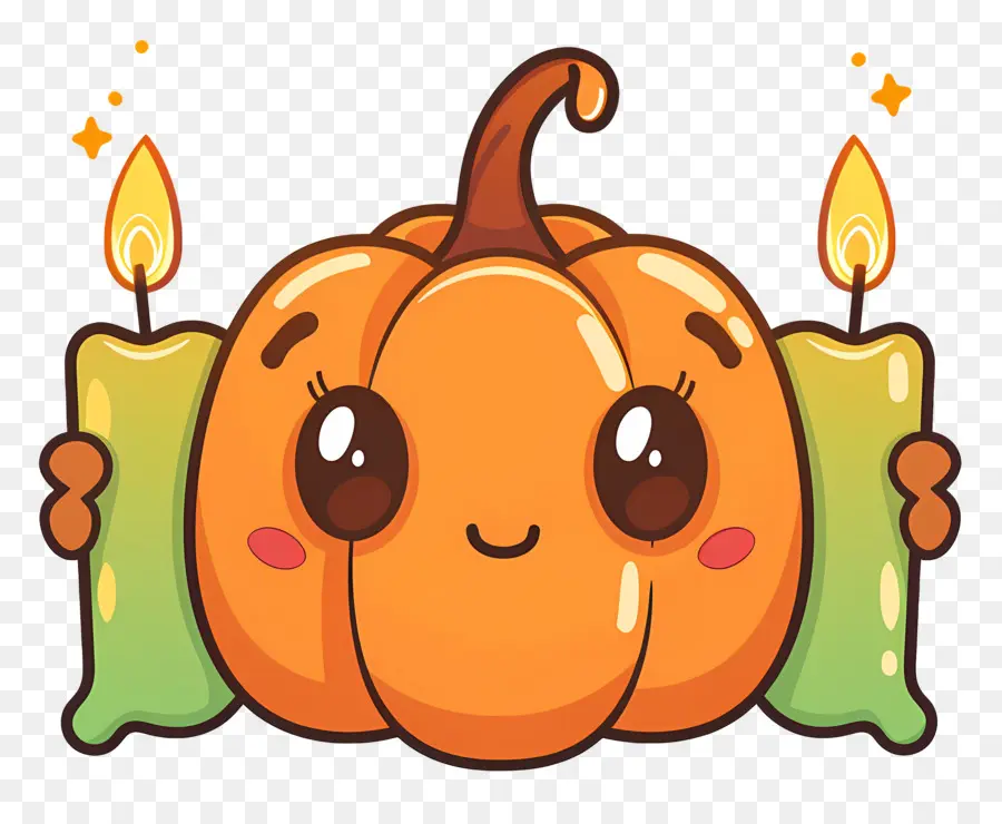 Velas De Halloween，Abóbora PNG