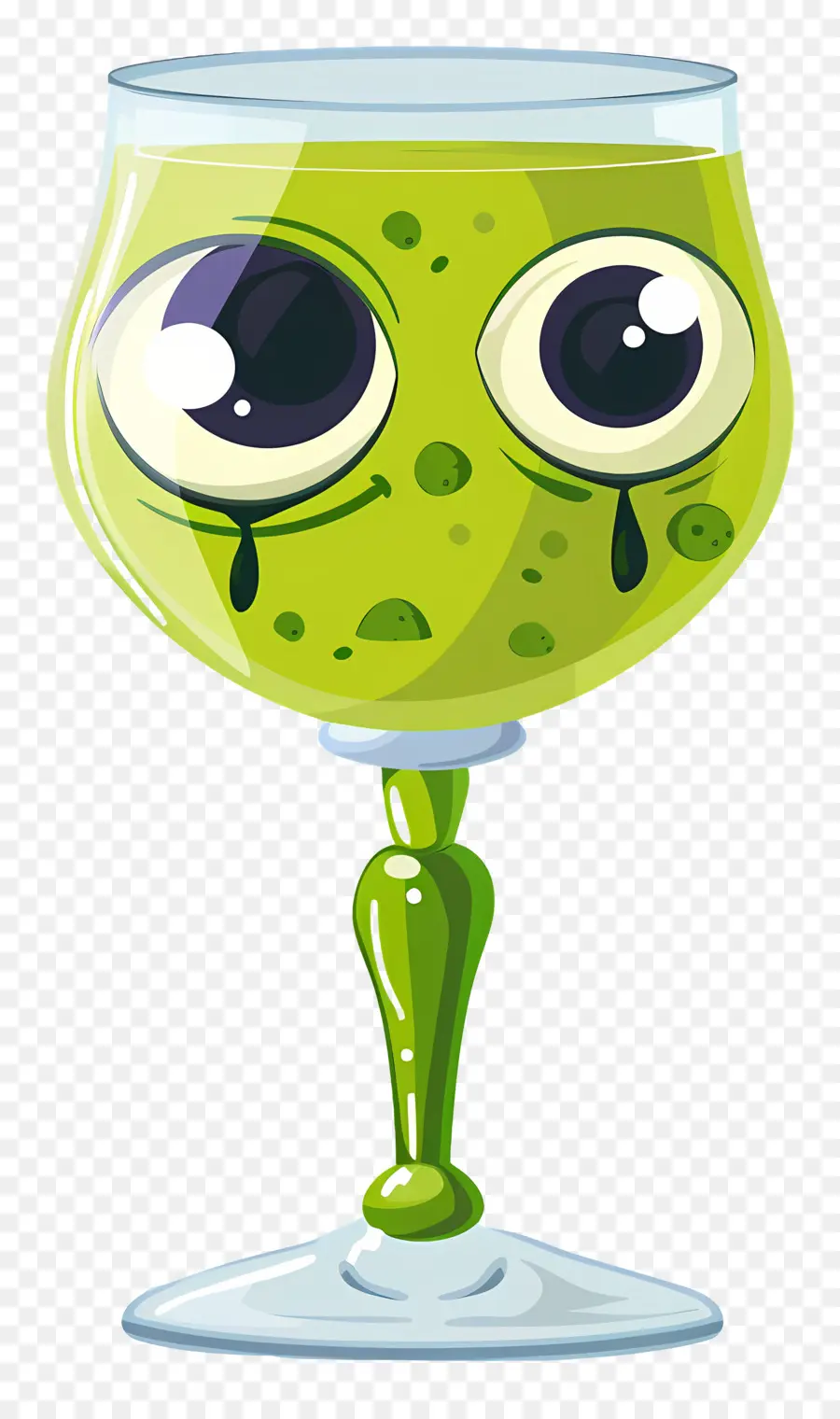 Bebida De Halloween，Bebida Verde Com Olhos De Desenho Animado PNG