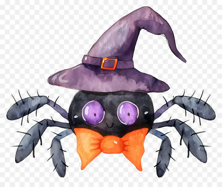 Aranha De Halloween，Aranha Com Chapéu De Bruxa PNG