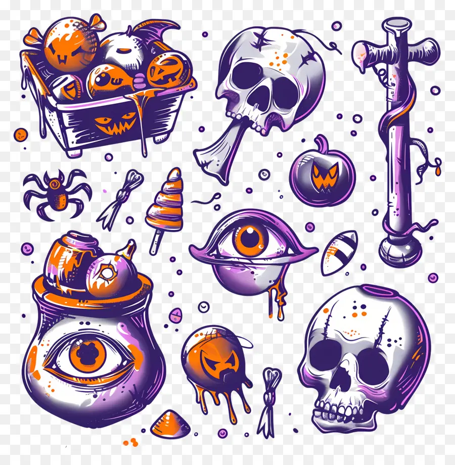 Fundo De Halloween，Arte De Halloween PNG