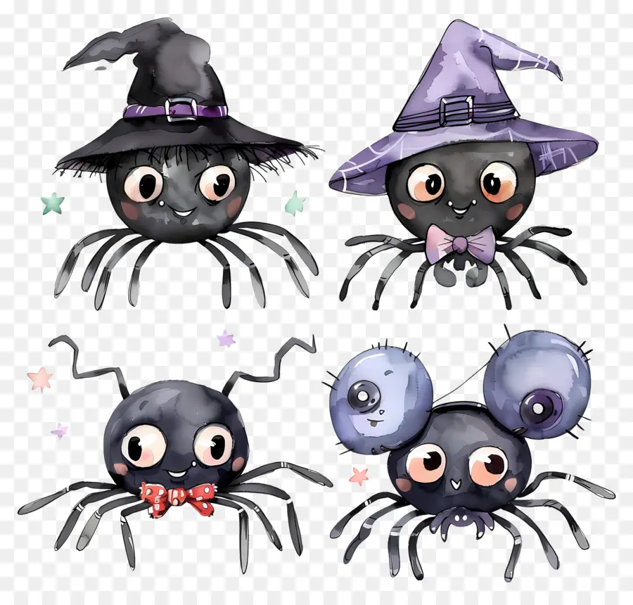 Aranhas De Halloween，Chapéus PNG