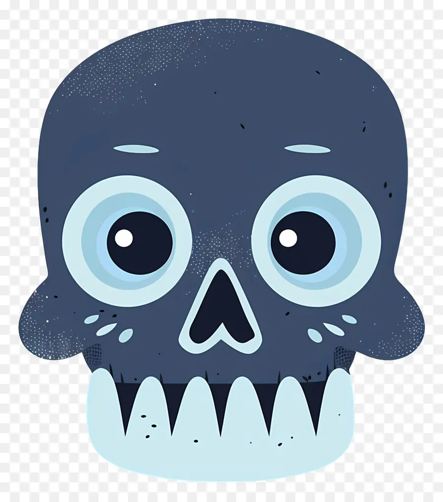 Caveira De Halloween，Crânio Azul Escuro PNG