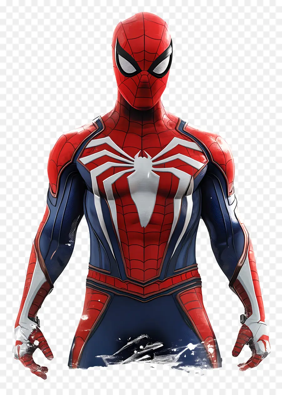 Homem Aranha Em Pé，Homem Aranha Em Terno Vermelho E Azul PNG