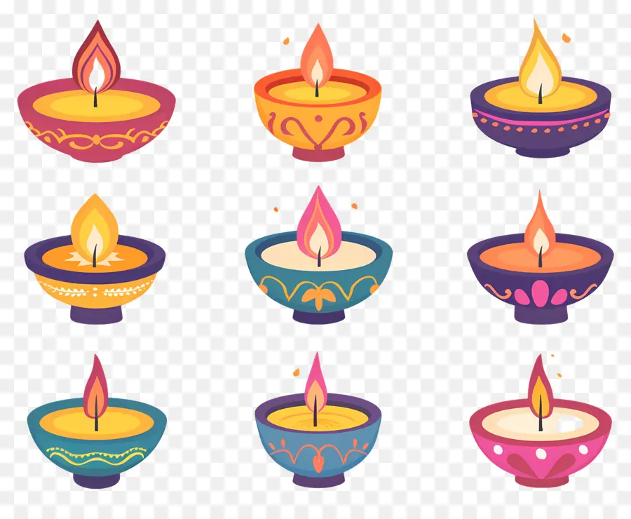 Vela Diwali，Pastel Diya PNG