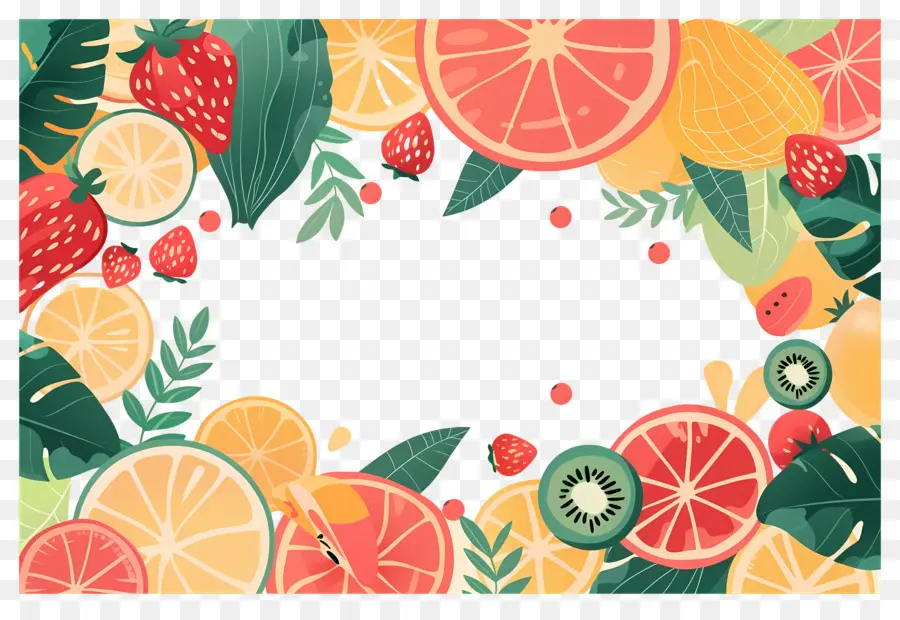 Fundo Alimentar，Quadro De Frutas PNG