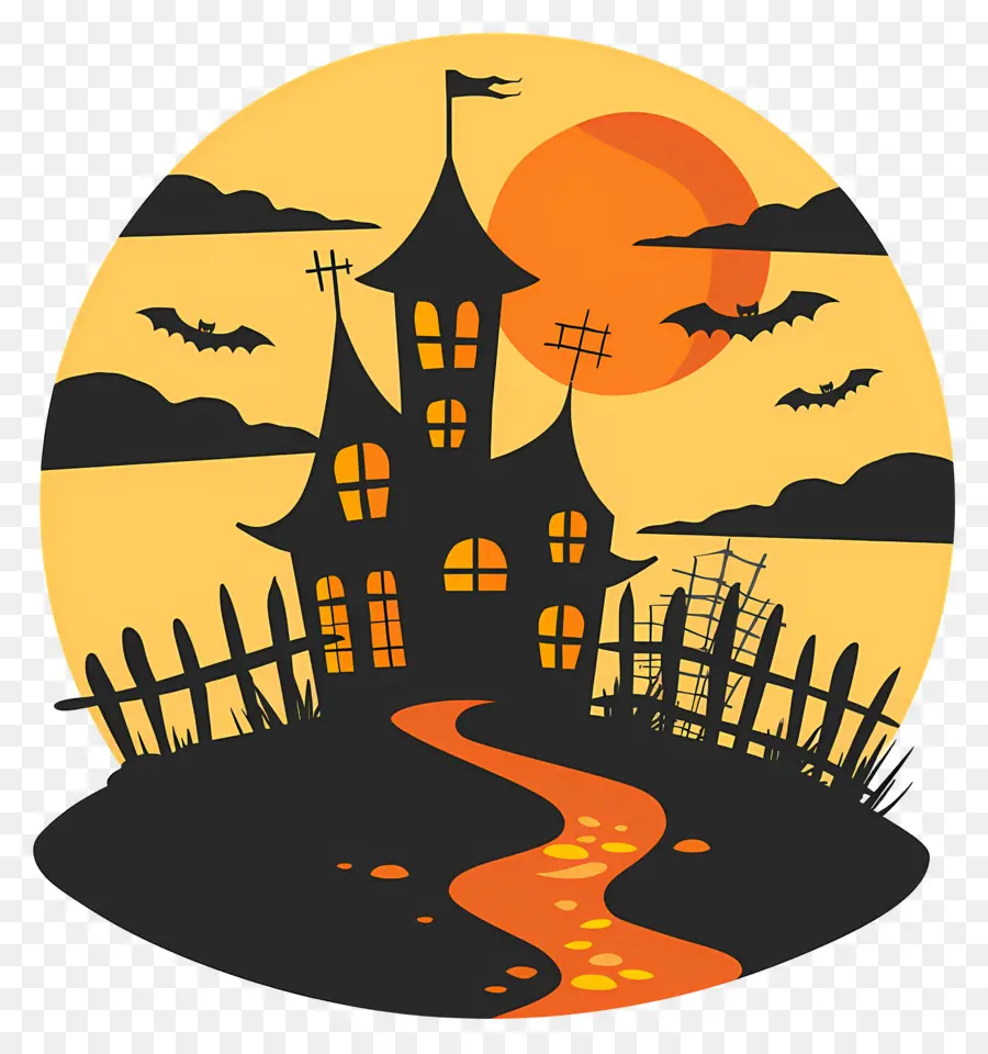 Casa De Halloween，Casa Assombrada PNG