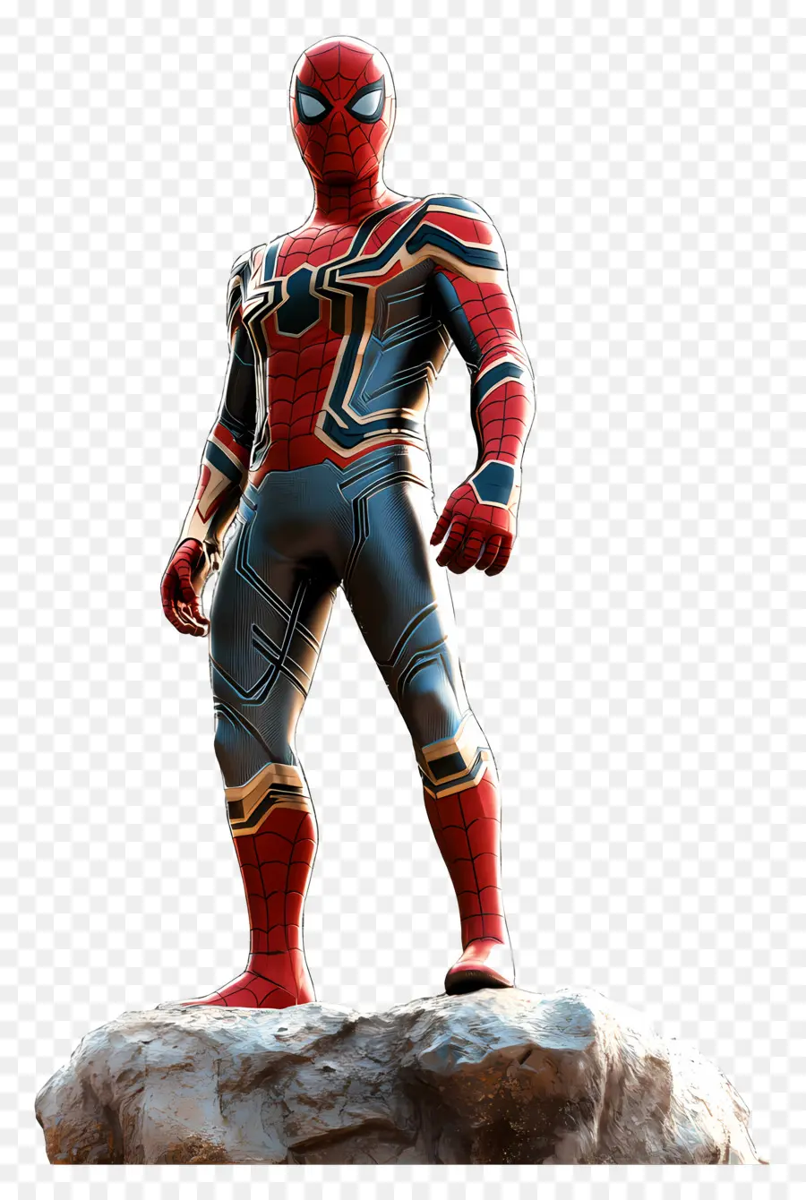 Homem Aranha Em Pé，Homem Aranha Na Rocha PNG