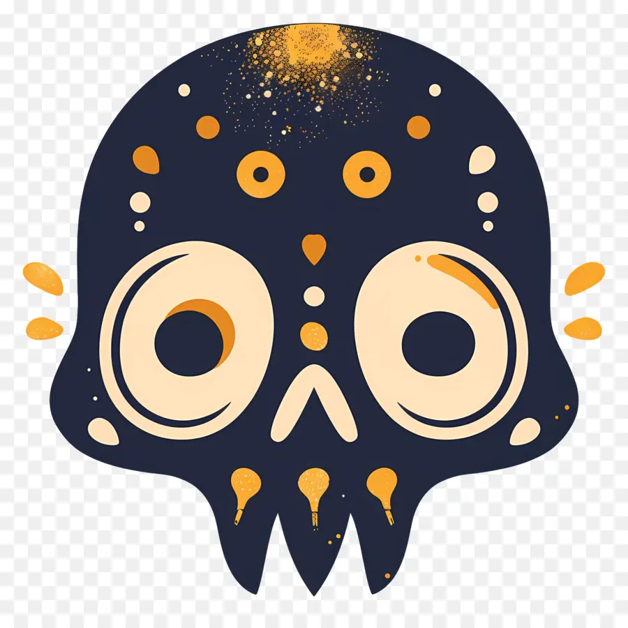 Caveira De Halloween，Caveira Escura PNG