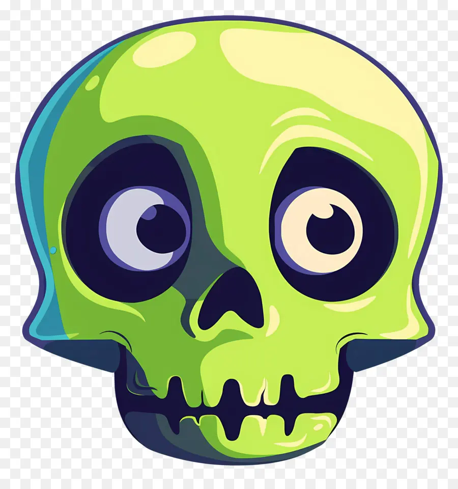 Caveira De Halloween，Caveira Azul Petróleo PNG