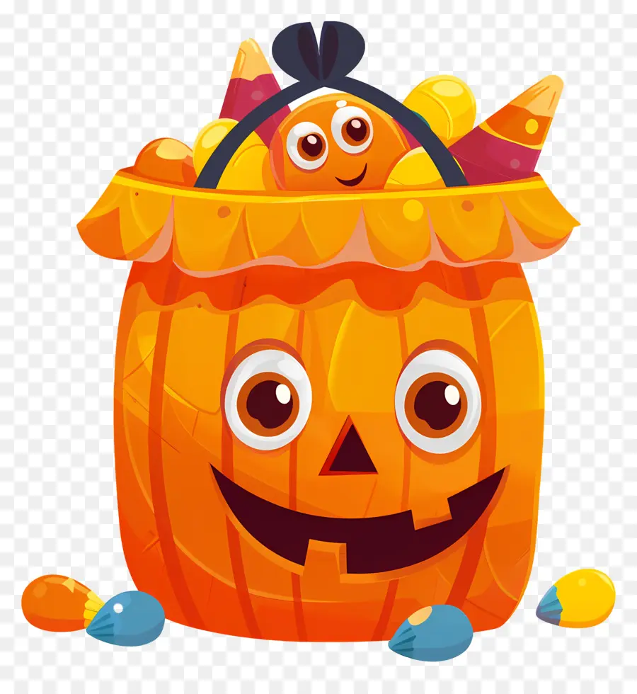 Cesta De Halloween，Cesta De Abóbora PNG