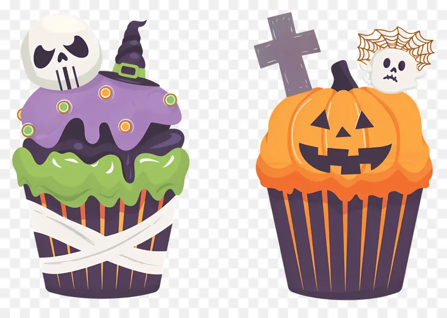 Bolinhos De Halloween，Sobremesa PNG