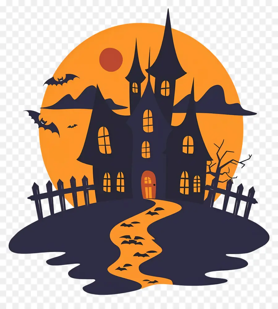 Casa De Halloween，Casa Assombrada PNG